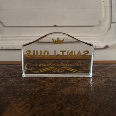 Enseigne magasin Saint-Louis Cristal de France rehauts dorés