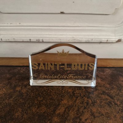 Enseigne magasin Saint-Louis Cristal de France rehauts dorés