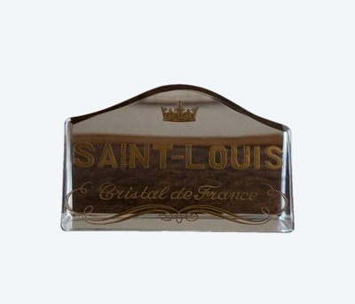 Enseigne magasin Saint-Louis Cristal de France rehauts dorés