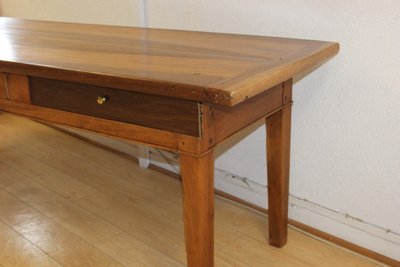 Table de ferme en noyer XIX 