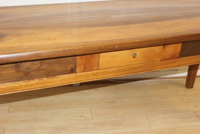 Table de ferme en noyer XIX 