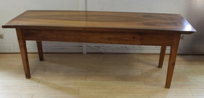 Table de ferme en noyer XIX 