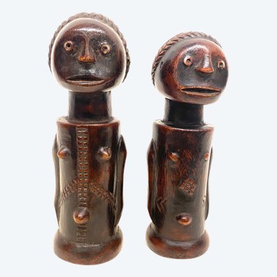 Couple de poupées Mpundu TABWA de RDC
