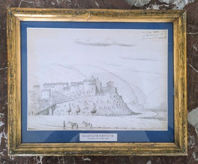 Disegno della campagna di Spagna sotto Luigi XVIII - datato e localizzato