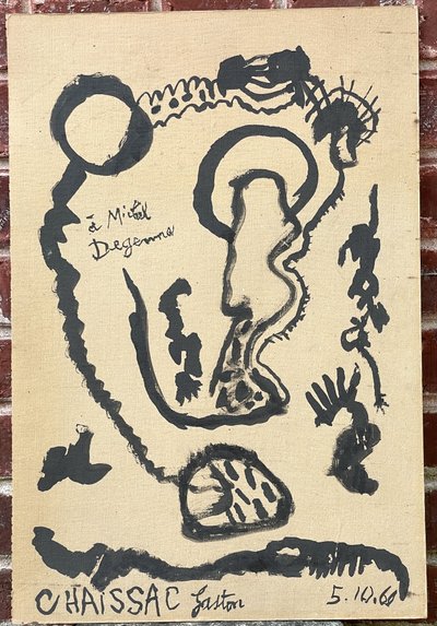 Gaston CHAISSAC dessin original à l’encre de chine 