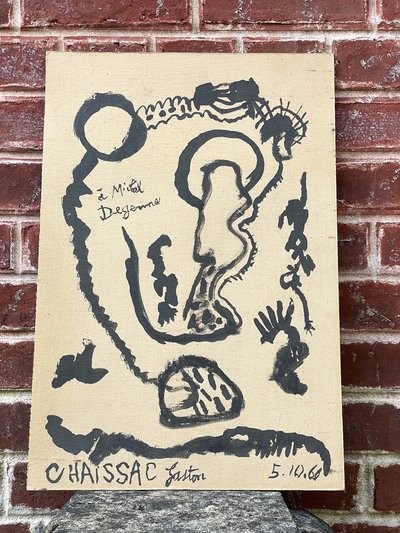 Gaston CHAISSAC dessin original à l’encre de chine 