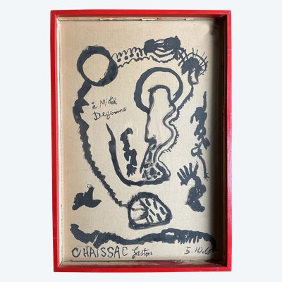 Gaston CHAISSAC dessin original à l’encre de chine 