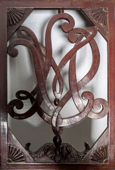 Cressent - Empire period desk chair - mahogany and silk