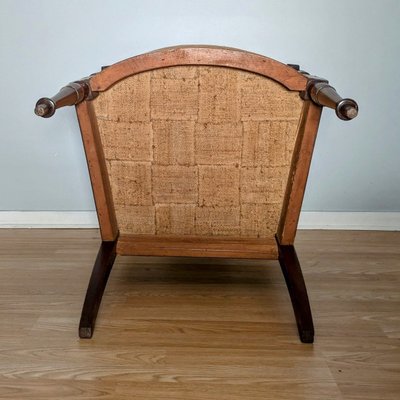 Cressent - Empire period desk chair - mahogany and silk
