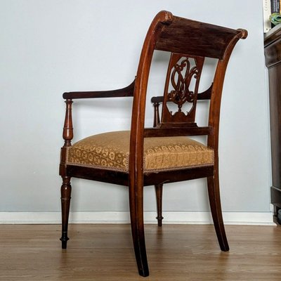 Cressent - Empire period desk chair - mahogany and silk