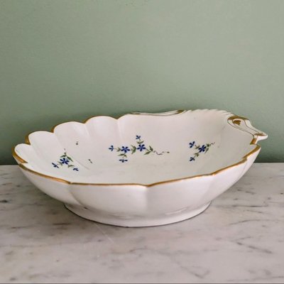Clignancourt, Comte de Provence - Louis XVI period compotier coquille - Paris porcelain