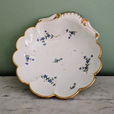 Clignancourt, Comte de Provence - Louis XVI period compotier coquille - Paris porcelain