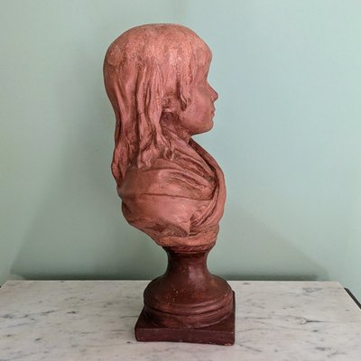 Houdon, nach - Terrakotta-Büste von Ludwig XVII.