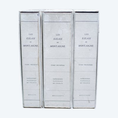 LES ESSAIS DE MONTAIGNE, Imprimerie Nationale de France, 1913-1928, complete 3 volumes, nc condition