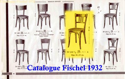 Set of 4 bistro chairs by Fischel 1930 N° 132 1/2, no Thonet