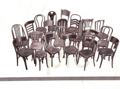 Set of 4 bistro chairs by Fischel 1930 N° 132 1/2, no Thonet