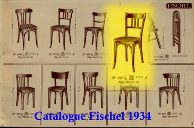 Set of 4 bistro chairs by Fischel 1930 N° 132 1/2, no Thonet