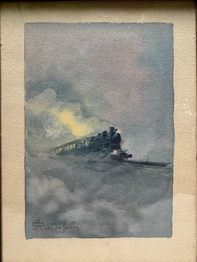 André des Gachons (1871-1951) - Locomotive à vapeur