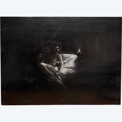 Französische Schule des späten XIXᵉ Jahrhunderts - Apparition #1, um 1880.