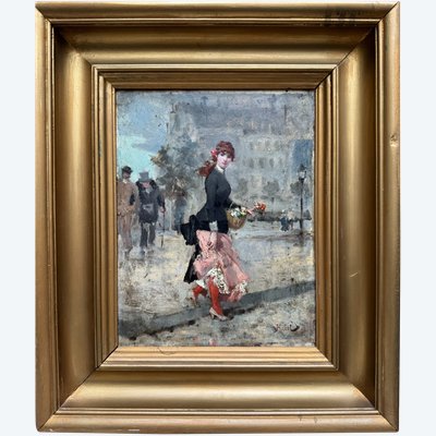 Eugène-Edouard Heill (attivo nel XIX secolo) - Parisienne, 1880 circa