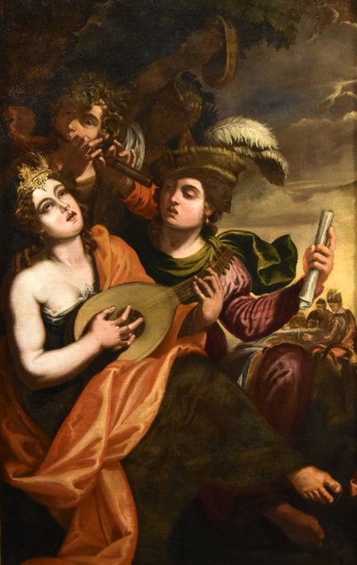 Aeneas And Dido, Attributed To Pseudo-caroselli (rome, Active C. 1630/1650)