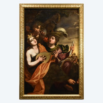 Aeneas And Dido, Attributed To Pseudo-caroselli (rome, Active C. 1630/1650)