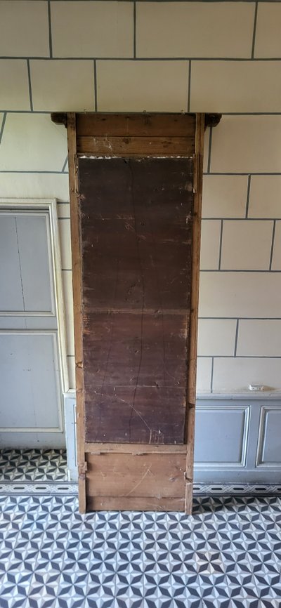 Elément de boiserie Miroir / Art Nouveau / Acajou
