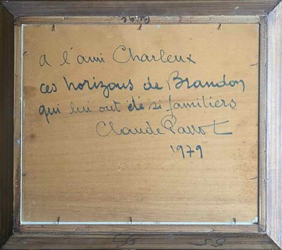 Tableau HSP 1979 : "Environs de Brandon" Saône-et-Loire par Claude Pallot (XX°)