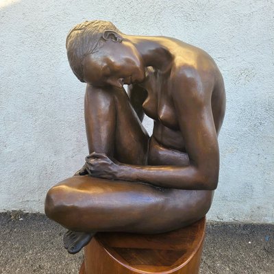 M Ventura, Nudo femminile, bronzo firmato, fine XX secolo
