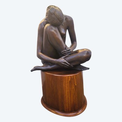 M Ventura, Nudo femminile, bronzo firmato, fine XX secolo