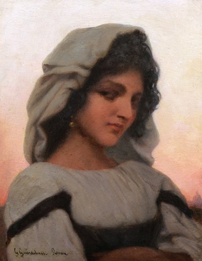 Guerrino GUARDABASSI, Portraits d'un berger et d'une bergère romains