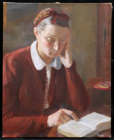 André Albert TONDU, La lecture (Bianca lisant)
