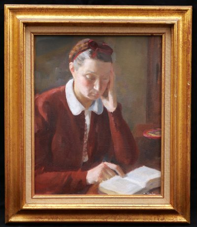 André Albert TONDU, La lecture (Bianca lisant)