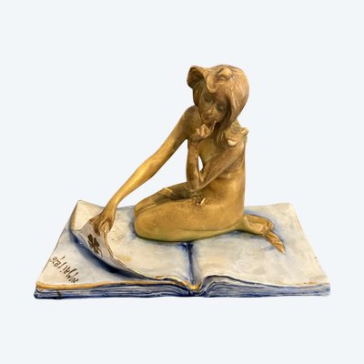 Statuette Ernst Wahliss Autriche Art Nouveau 1900