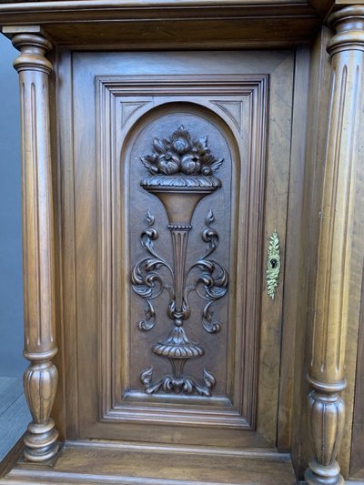 Carved Walnut Sideboard – Renaissance Style – Late 19th Century