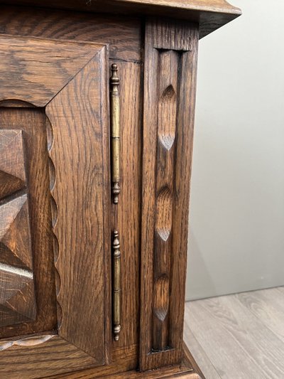 Pair of carved wooden bedside tables – Early 20th century