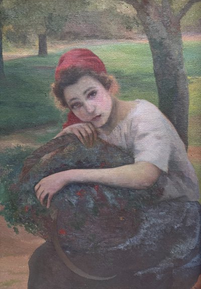 Michel KOROCHANSKY (1866-1925) - Jeune femme au foulard rouge, circa 1900