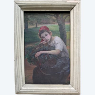 Michel KOROCHANSKY (1866-1925) - Jeune femme au foulard rouge, circa 1900