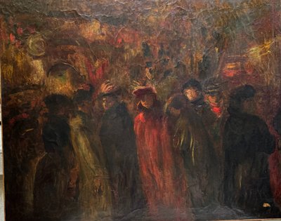 George Bottini (1874-1907) zugeschrieben - Belebtes Paris am Abend, circa 1900