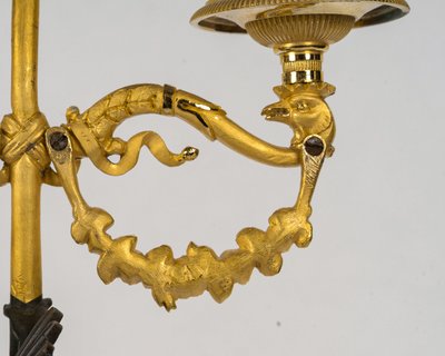 François Louis Savart - Paire de candélabres en bronze à décor d’Amours ailés, époque Empire