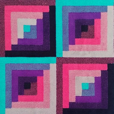 1980s Gorgeous Geometric Italian Woolen Rug by Missoni for T&J Vestor