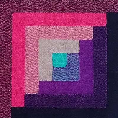 1980s Gorgeous Geometric Italian Woolen Rug by Missoni for T&J Vestor