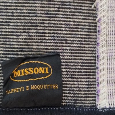 1980s Gorgeous Geometric Italian Woolen Rug by Missoni for T&J Vestor