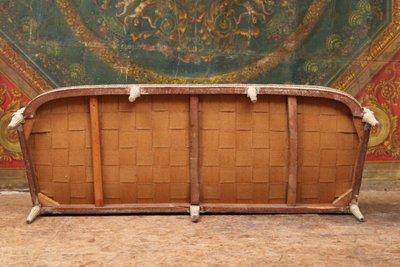 Louis XVI period sofa / bench, stamped G. Jacob, 18th century