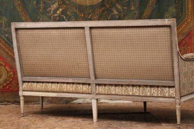 Louis XVI period sofa / bench, stamped G. Jacob, 18th century