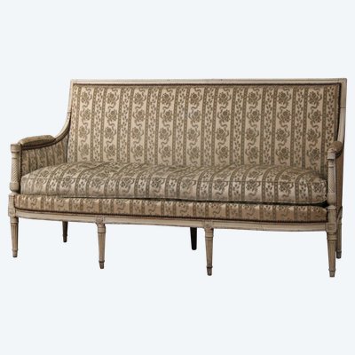 Louis XVI period sofa / bench, stamped G. Jacob, 18th century