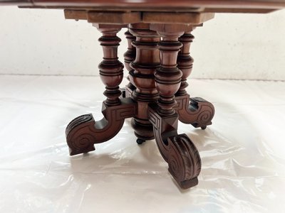 Table a pied central Napoléon III Acajou massif XIX siècle