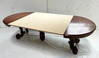 Table a pied central Napoléon III Acajou massif XIX siècle