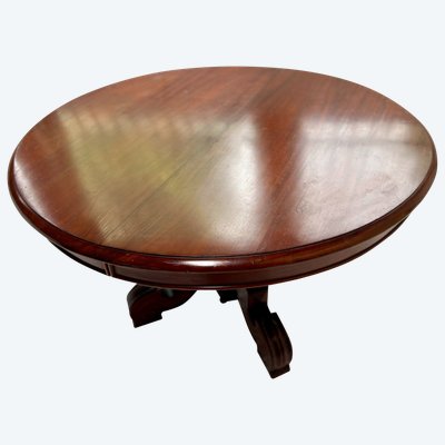 Table a pied central Napoléon III Acajou massif XIX siècle