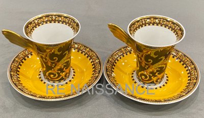 Pair of "Barocco" mocha cups Model Ikarus